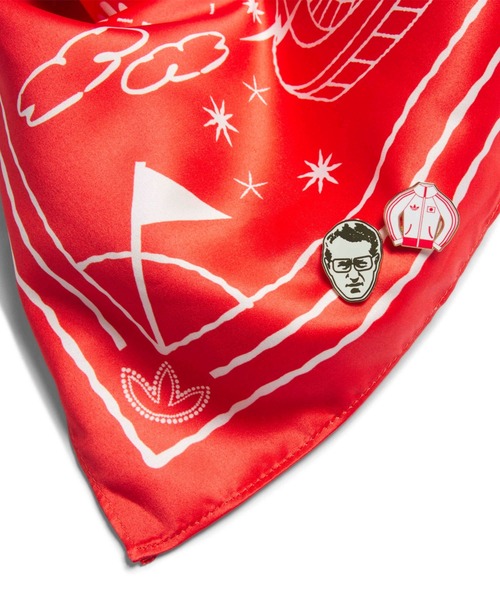 adidas（アディダス）の「adidas MR PIN&SCARF / アディダス ミスター ピン & スカーフ（バンダナ/スカーフ・メンズ・レッド・ONE SIZE）」の6枚目の写真