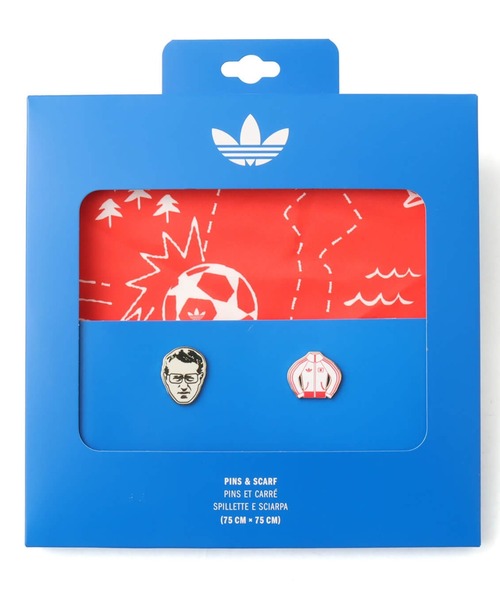 adidas（アディダス）の「adidas MR PIN&SCARF / アディダス ミスター ピン & スカーフ（バンダナ/スカーフ・メンズ・レッド・ONE SIZE）」の2枚目の写真