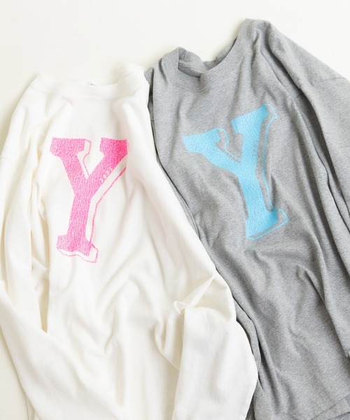 CHILD WOMAN（チャイルドウーマン）の「16/-空紡糸天竺 Yacht/ヨットロゴプリント ロンT（Tシャツ/カットソー・レディース・グレー/ホワイト・FREE）」の2枚目の写真