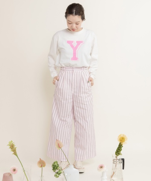CHILD WOMAN（チャイルドウーマン）の「16/-空紡糸天竺 Yacht/ヨットロゴプリント ロンT（Tシャツ/カットソー・レディース・グレー/ホワイト・FREE）」の7枚目の写真