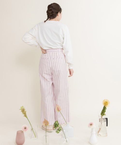 CHILD WOMAN（チャイルドウーマン）の「16/-空紡糸天竺 Yacht/ヨットロゴプリント ロンT（Tシャツ/カットソー・レディース・グレー/ホワイト・FREE）」の8枚目の写真