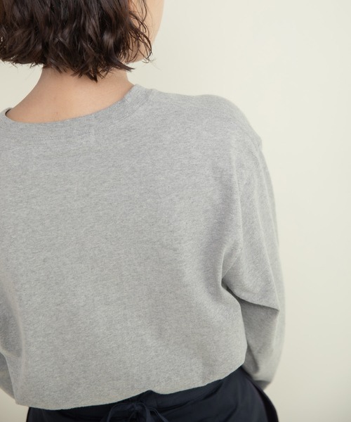 CHILD WOMAN（チャイルドウーマン）の「16/-空紡糸天竺 Yacht/ヨットロゴプリント ロンT（Tシャツ/カットソー・レディース・グレー/ホワイト・FREE）」の22枚目の写真