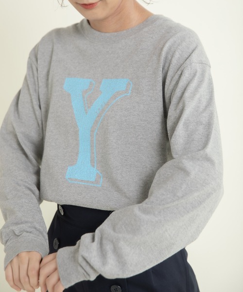 CHILD WOMAN（チャイルドウーマン）の「16/-空紡糸天竺 Yacht/ヨットロゴプリント ロンT（Tシャツ/カットソー・レディース・グレー/ホワイト・FREE）」の20枚目の写真