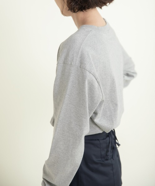 CHILD WOMAN（チャイルドウーマン）の「16/-空紡糸天竺 Yacht/ヨットロゴプリント ロンT（Tシャツ/カットソー・レディース・グレー/ホワイト・FREE）」の21枚目の写真