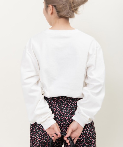 CHILD WOMAN（チャイルドウーマン）の「16/-空紡糸天竺 Yacht/ヨットロゴプリント ロンT（Tシャツ/カットソー・レディース・グレー/ホワイト・FREE）」の15枚目の写真