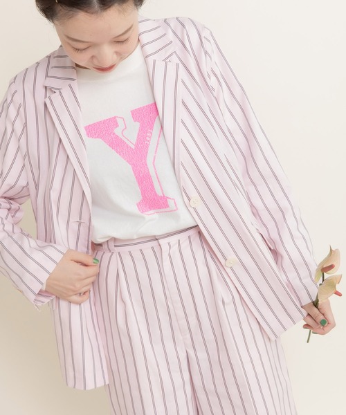 CHILD WOMAN（チャイルドウーマン）の「16/-空紡糸天竺 Yacht/ヨットロゴプリント ロンT（Tシャツ/カットソー・レディース・グレー/ホワイト・FREE）」の12枚目の写真