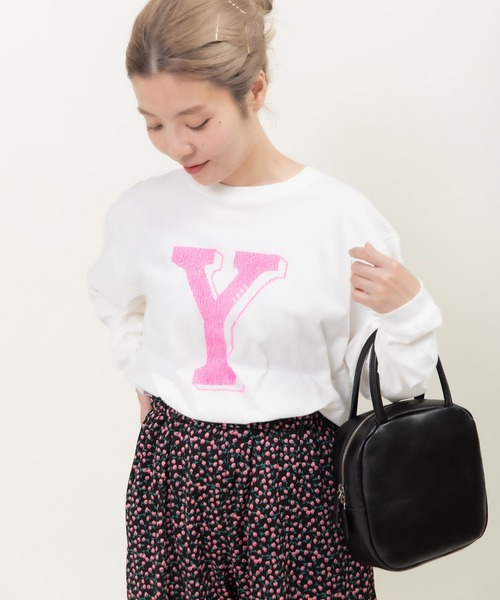 CHILD WOMAN（チャイルドウーマン）の「16/-空紡糸天竺 Yacht/ヨットロゴプリント ロンT（Tシャツ/カットソー・レディース・グレー/ホワイト・FREE）」の14枚目の写真