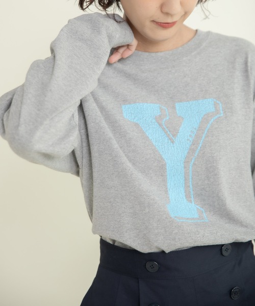 CHILD WOMAN（チャイルドウーマン）の「16/-空紡糸天竺 Yacht/ヨットロゴプリント ロンT（Tシャツ/カットソー・レディース・グレー/ホワイト・FREE）」の19枚目の写真
