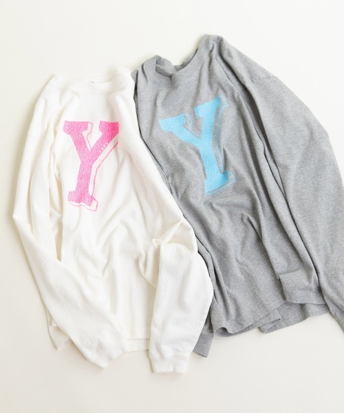 CHILD WOMAN（チャイルドウーマン）の「16/-空紡糸天竺 Yacht/ヨットロゴプリント ロンT（Tシャツ/カットソー・レディース・グレー/ホワイト・FREE）」の13枚目の写真