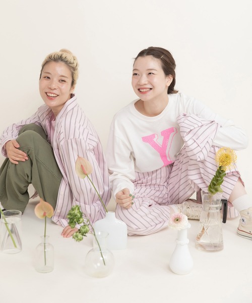 CHILD WOMAN（チャイルドウーマン）の「16/-空紡糸天竺 Yacht/ヨットロゴプリント ロンT（Tシャツ/カットソー・レディース・グレー/ホワイト・FREE）」の10枚目の写真