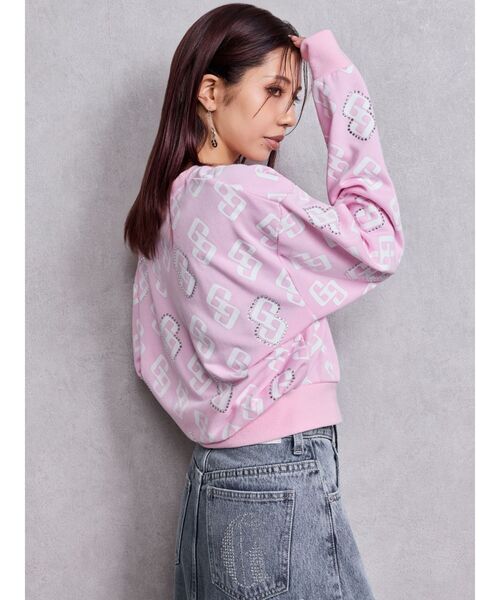 GYDA（ジェイダ）の「GG pattern bijouスウェットトップス（スウェット・レディース・ブラック/グレー/ピンク・FREE）」の18枚目の写真