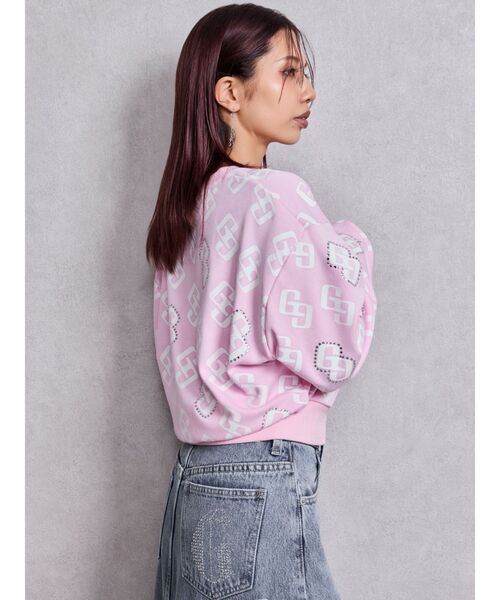 GYDA（ジェイダ）の「GG pattern bijouスウェットトップス（スウェット・レディース・ブラック/グレー/ピンク・FREE）」の19枚目の写真