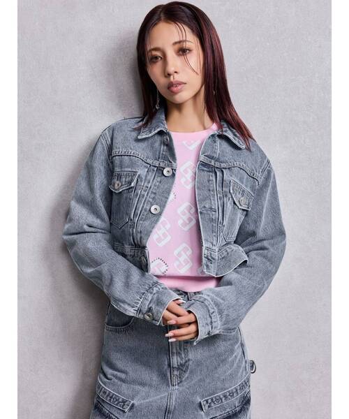 GYDA（ジェイダ）の「GG pattern bijouスウェットトップス（スウェット・レディース・ブラック/グレー/ピンク・FREE）」の20枚目の写真