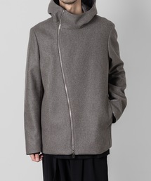 ATTACHMENT | ウール・カシミヤ ダブルメルトン ラウンドジップ フーデッドコート / WO/CA DOUBLE MELTON ROUND ZIP HOODED COAT(ブルゾン)