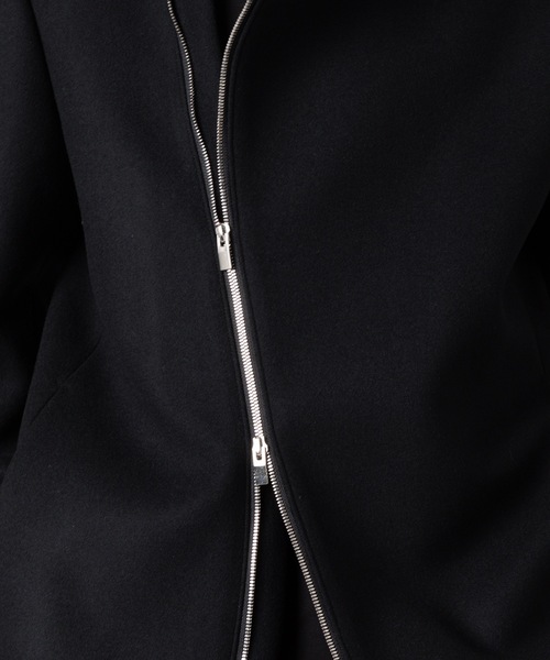 ATTACHMENT（アタッチメント）の「ウール・カシミヤ ダブルメルトン ラウンドジップ フーデッドコート / WO/CA DOUBLE MELTON ROUND ZIP HOODED COAT（ブルゾン・メンズ・グレー系/ブラック・1/2/3/4）」の22枚目の写真