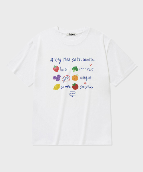 Fallett(ファレット)の「フルーツバスケット 半袖Tシャツ ホワイト(Tシャツ/カットソー・レディース・その他・LARGE)」の1枚目の写真