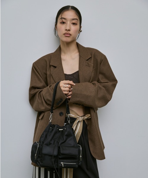 AIC.（エーアイシー）の「2WAYアウトポケットナイロンバック（ショルダーバッグ・レディース・ブラック/アイボリー・FREE）」の15枚目の写真