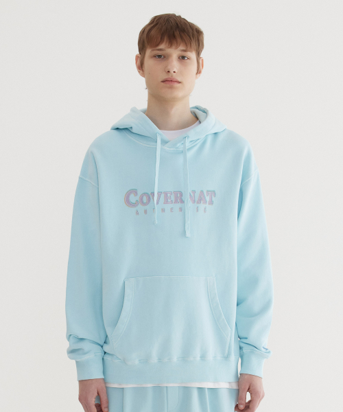 COVERNAT(カバーナット)の「アセンティックロゴダイングフードパーカー スカイブルー(パーカー・レディース・その他・SMALL/MEDIUM/LARGE/X-LARGE)」の1枚目の写真