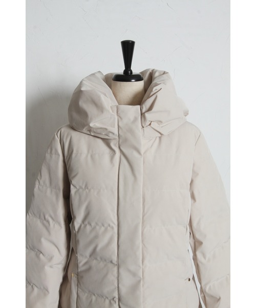 tocco closet（トッコ　クローゼット）の「リボンカラーダウンロングコート（ダウンジャケット/コート・レディース・グレー/アイボリー/ブラック・M）」の16枚目の写真