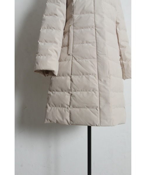 tocco closet（トッコ　クローゼット）の「リボンカラーダウンロングコート（ダウンジャケット/コート・レディース・グレー/アイボリー/ブラック・M）」の18枚目の写真