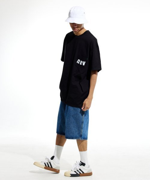 CREAM SODA LAB(クリームソーダラボ)の「リバースUSAオーバーサイズヘビーウェイトポケット半袖Tシャツブラック(Tシャツ/カットソー・レディース・その他・MEDIUM/LARGE/X-LARGE)」の7枚目の写真