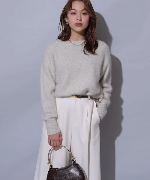 Arpege story(アルページュストーリー)の「ベルト付きタックワイドパンツ(その他パンツ・レディース・チャコールグレー/オフホワイト/ミント・1/2)」の21枚目の写真
