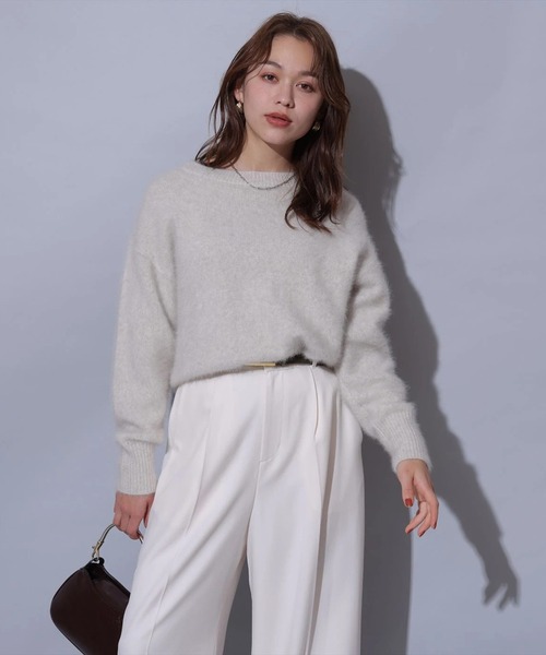 Arpege story(アルページュストーリー)の「ベルト付きタックワイドパンツ(その他パンツ・レディース・チャコールグレー/オフホワイト/ミント・1/2)」の20枚目の写真