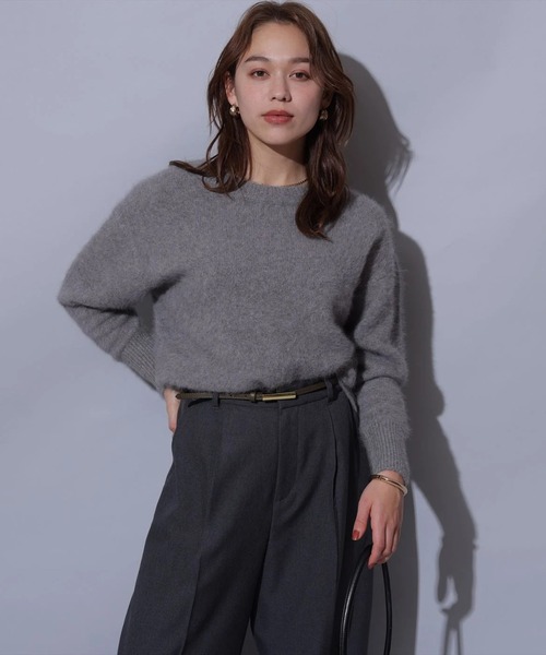 Arpege story(アルページュストーリー)の「ベルト付きタックワイドパンツ(その他パンツ・レディース・チャコールグレー/オフホワイト/ミント・1/2)」の10枚目の写真
