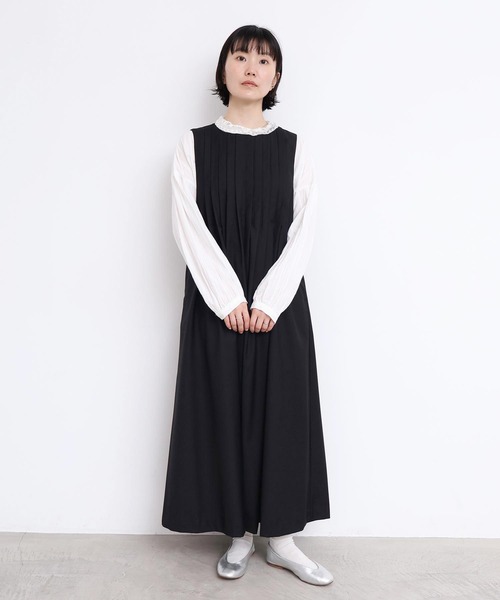 l'atelier du savon（アトリエドサボン）の「TRプリーツタックノースリワンピース（ワンピース・レディース・グレー/ブラック・FREE）」の19枚目の写真