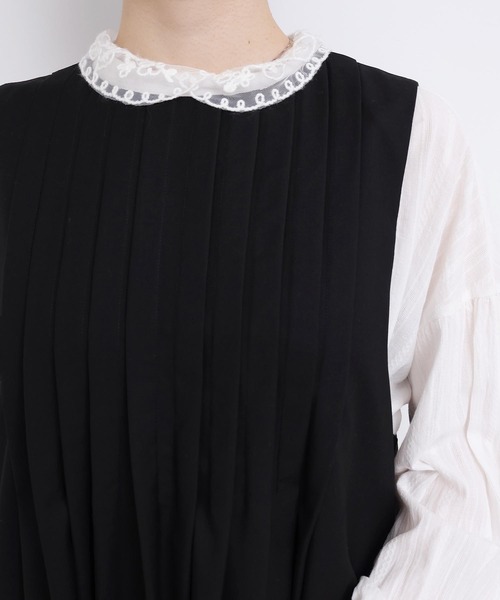 l'atelier du savon（アトリエドサボン）の「TRプリーツタックノースリワンピース（ワンピース・レディース・グレー/ブラック・FREE）」の20枚目の写真