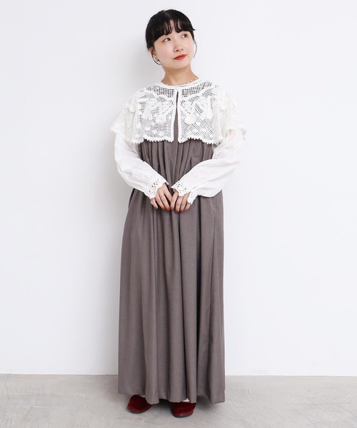 l'atelier du savon（アトリエドサボン）の「TRプリーツタックノースリワンピース（ワンピース・レディース・グレー/ブラック・FREE）」の22枚目の写真