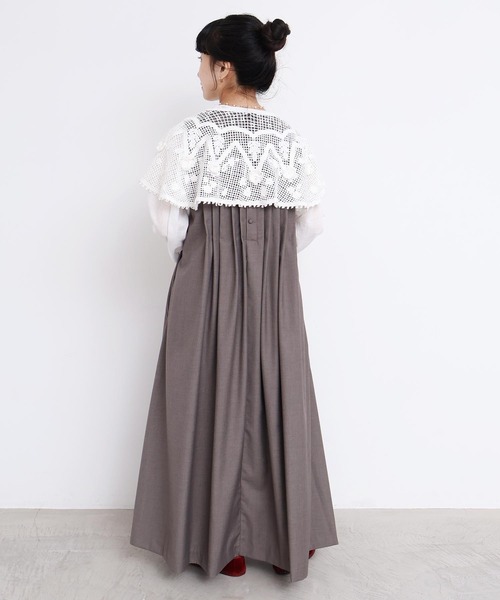 l'atelier du savon（アトリエドサボン）の「TRプリーツタックノースリワンピース（ワンピース・レディース・グレー/ブラック・FREE）」の4枚目の写真