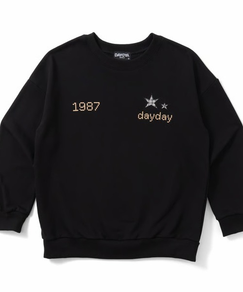 DAYDAY(デイデイ)の「アナログスターロゴクルーネックスウェットシャツ(スウェット・レディース・ブラック/グレー・M)」の6枚目の写真
