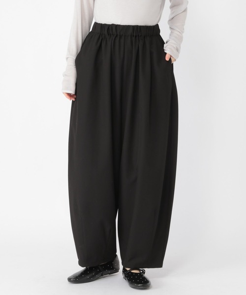 studio CLIP（スタディオクリップ）の「タックギャザーワイドパンツ[プチサイズあり]（その他パンツ・レディース・その他1/アイボリー/その他2/ブラック・FREE/PF）」の2枚目の写真