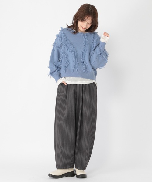 studio CLIP（スタディオクリップ）の「タックギャザーワイドパンツ[プチサイズあり]（その他パンツ・レディース・その他1/アイボリー/その他2/ブラック・FREE/PF）」の8枚目の写真