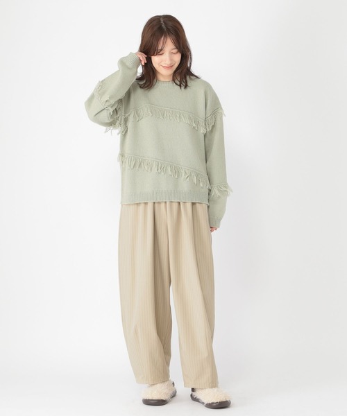 studio CLIP（スタディオクリップ）の「タックギャザーワイドパンツ[プチサイズあり]（その他パンツ・レディース・その他1/アイボリー/その他2/ブラック・FREE/PF）」の11枚目の写真