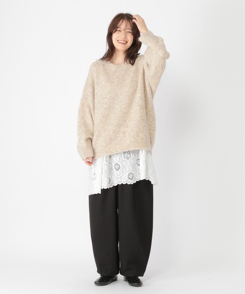 studio CLIP（スタディオクリップ）の「タックギャザーワイドパンツ[プチサイズあり]（その他パンツ・レディース・その他1/アイボリー/その他2/ブラック・FREE/PF）」の16枚目の写真