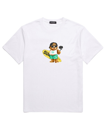 SURF BEAR オーバーサイズ 半袖Tシャツ (VNDTS210) ホワイト