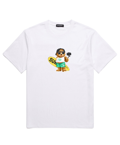 VANNWORKS(バンワークス)の「SURF BEAR オーバーサイズ 半袖Tシャツ (VNDTS210) ホワイト(Tシャツ/カットソー・レディース・その他・MEDIUM/SMALL/X-LARGE/XX-LARGE/LARGE)」の1枚目の写真