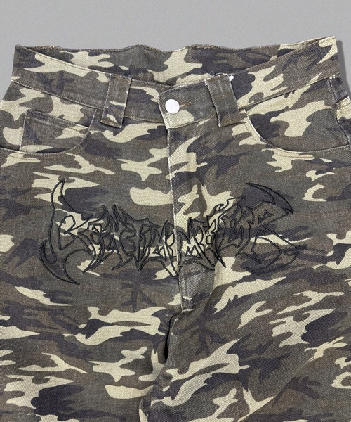 centimeter（センチメーター）の「Tribal logo balloon baggy pants（デニムパンツ・メンズ・グリーン系カモフラージュ/インディゴブルー/ブラック・MEDIUM/LARGE）」の12枚目の写真