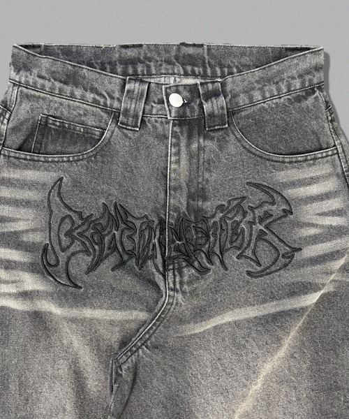 centimeter（センチメーター）の「Tribal logo balloon baggy pants（デニムパンツ・メンズ・グリーン系カモフラージュ/インディゴブルー/ブラック・MEDIUM/LARGE）」の13枚目の写真