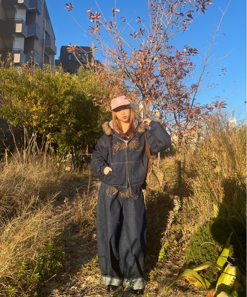 centimeter（センチメーター）の「Tribal logo balloon baggy pants（デニムパンツ・メンズ・グリーン系カモフラージュ/インディゴブルー/ブラック・MEDIUM/LARGE）」の21枚目の写真