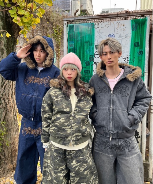 centimeter（センチメーター）の「Tribal logo balloon baggy pants（デニムパンツ・メンズ・グリーン系カモフラージュ/インディゴブルー/ブラック・MEDIUM/LARGE）」の19枚目の写真