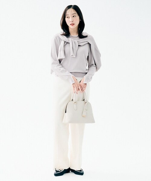 UNTITLED（アンタイトル）の「【アンサンブル可/洗える】ウォームスパンニット（ニット/セーター・レディース・ブラック系4/レッド系1/ライトグレー系4/ホワイト系7/ブルー系その他・48/44/04/02/00）」の17枚目の写真