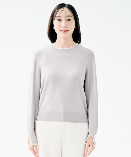 UNTITLED（アンタイトル）の「【アンサンブル可/洗える】ウォームスパンニット（ニット/セーター・レディース・ブラック系4/レッド系1/ライトグレー系4/ホワイト系7/ブルー系その他・48/44/04/02/00）」の11枚目の写真