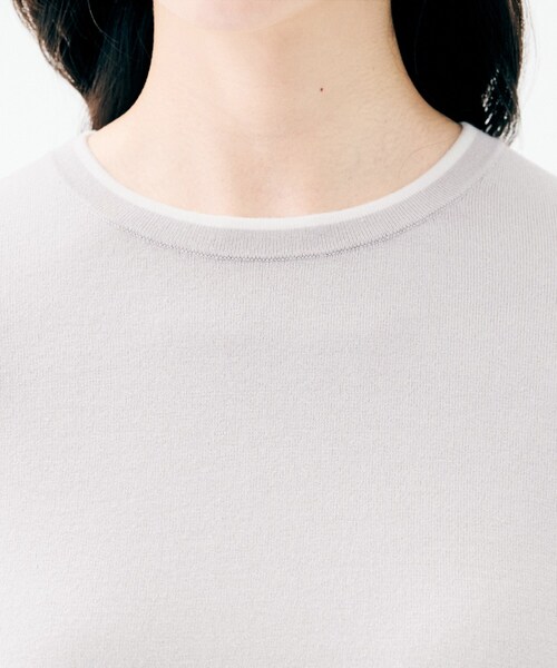 UNTITLED（アンタイトル）の「【アンサンブル可/洗える】ウォームスパンニット（ニット/セーター・レディース・ブラック系4/レッド系1/ライトグレー系4/ホワイト系7/ブルー系その他・48/44/04/02/00）」の8枚目の写真