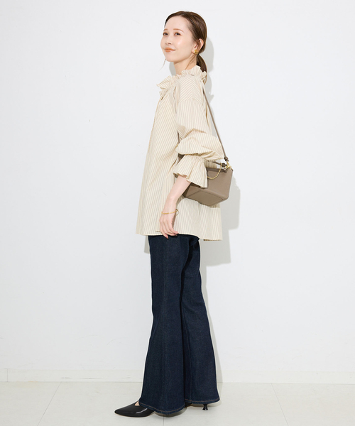 Healthy denim(ヘルシーデニム)の「《追加》Healthy DENIM/ヘルシーデニム MACARONI 【洗濯機使用可能】(デニムパンツ・レディース・ネイビー/サックスブルー・23cm/24cm/26cm/25cm)」の6枚目の写真