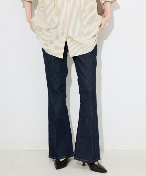 Healthy denim(ヘルシーデニム)の「《追加》Healthy DENIM/ヘルシーデニム MACARONI 【洗濯機使用可能】(デニムパンツ・レディース・ネイビー/サックスブルー・23cm/24cm/26cm/25cm)」の8枚目の写真