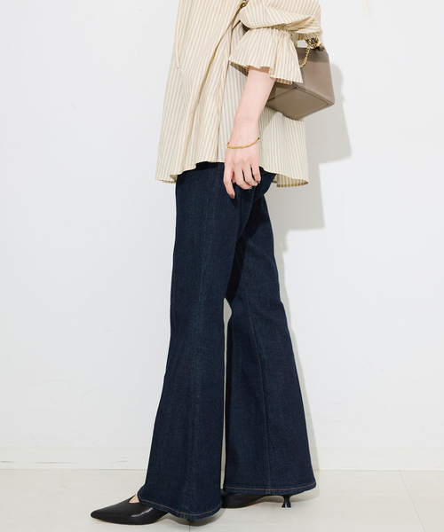 Healthy denim(ヘルシーデニム)の「《追加》Healthy DENIM/ヘルシーデニム MACARONI 【洗濯機使用可能】(デニムパンツ・レディース・ネイビー/サックスブルー・23cm/24cm/26cm/25cm)」の9枚目の写真