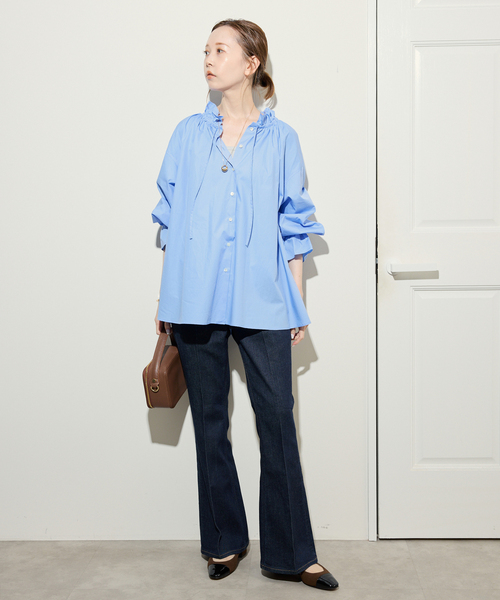 Healthy denim(ヘルシーデニム)の「《追加》Healthy DENIM/ヘルシーデニム MACARONI 【洗濯機使用可能】(デニムパンツ・レディース・ネイビー/サックスブルー・23cm/24cm/26cm/25cm)」の22枚目の写真